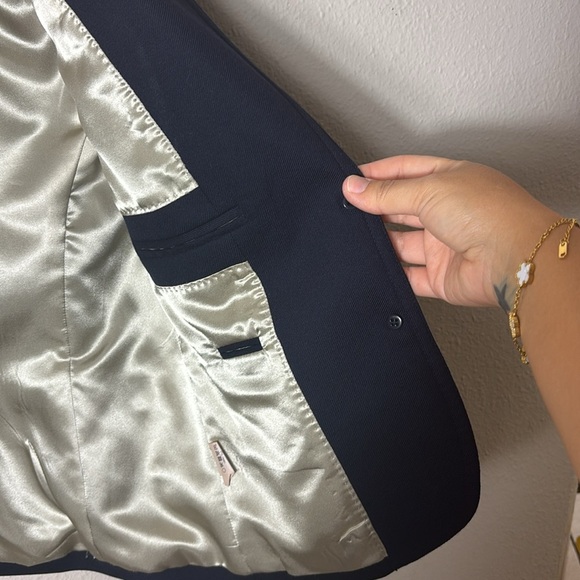 J. Crew Navy Blue Schoolboy Wool Blazer Gold Buttons size 4 - Picture 7 of 15